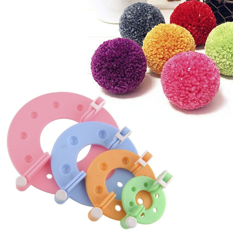 Pom Pom Maker Tool - 8 шт., 4 размера, пуховый шарик,