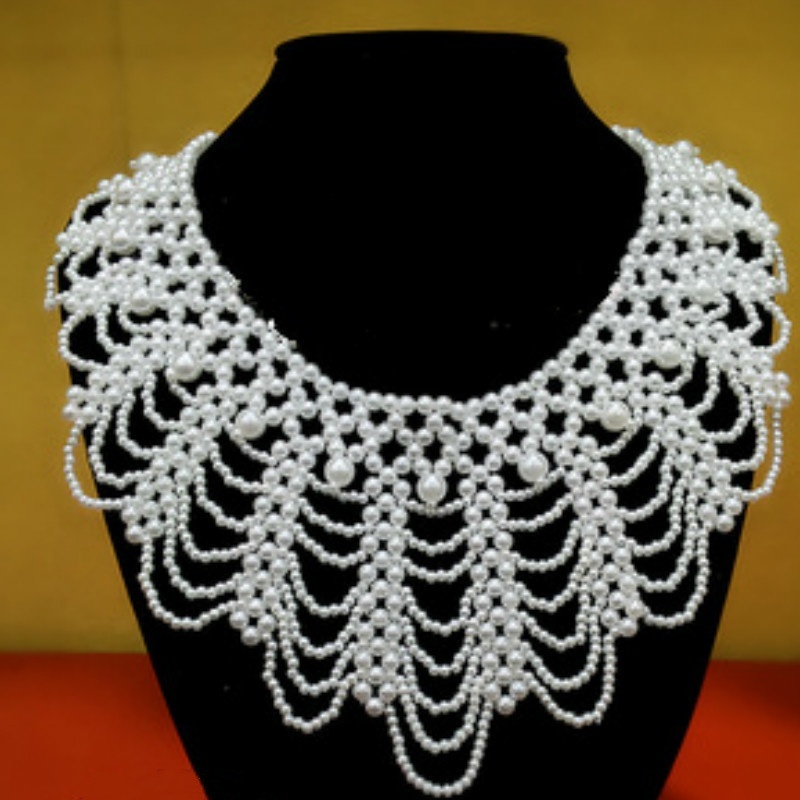 Beaded Trim Fringe - Новое колье с жемчужными бусинами и