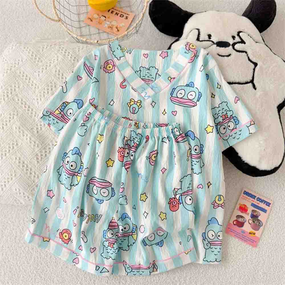 Embellish Knit - Женский пижамный комплект Sanrio Hangyodon, новый