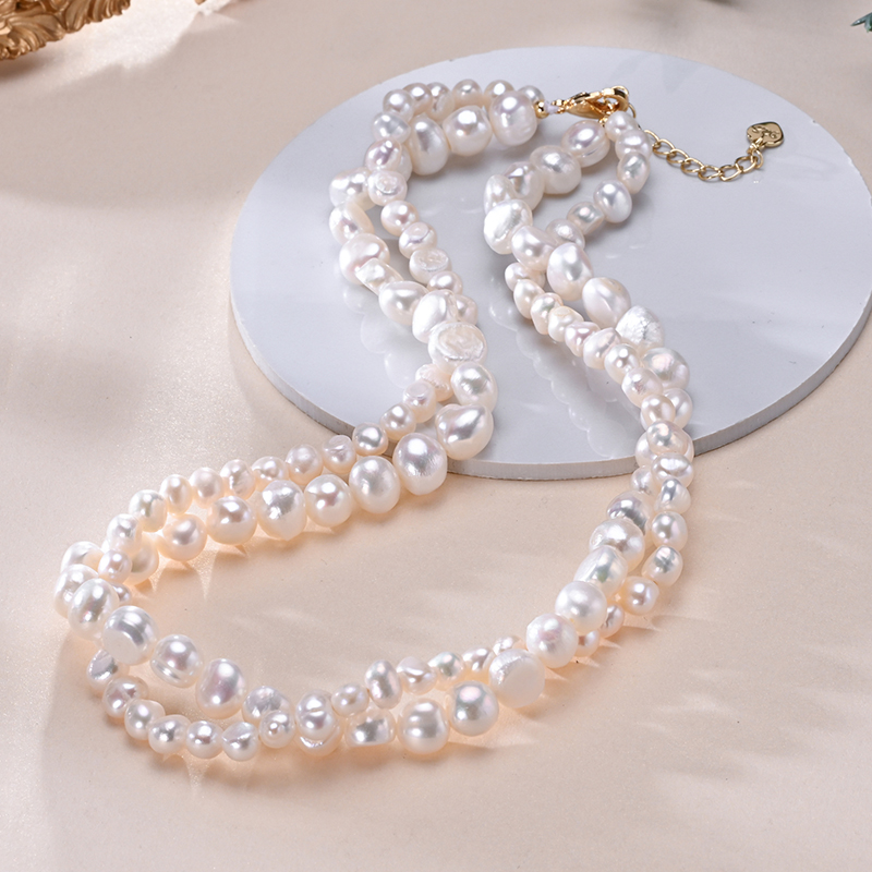 Pearl Trim Chain - HENGSHENG барочное пресноводное ожерелье 5-6 мм