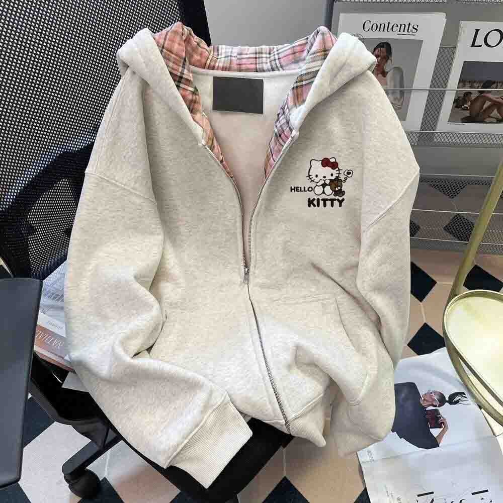 Embellish Knit - Женская толстовка с капюшоном Hello Kitty,