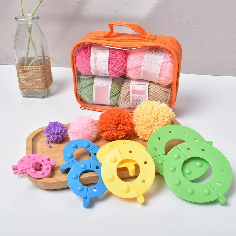 Pom Pom Maker Tool - 8 шт., 4 размера, пуховый шарик
