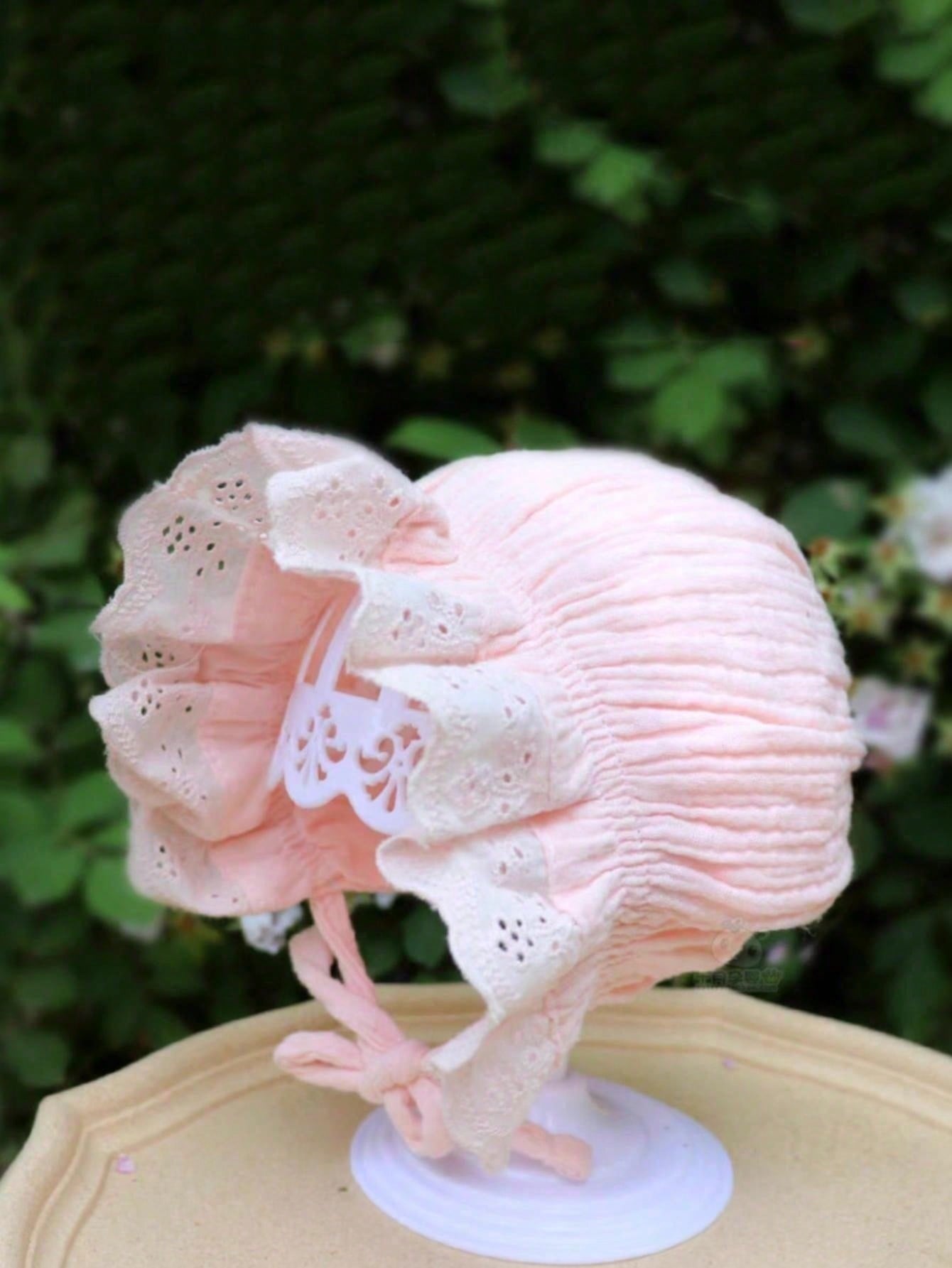Embroidery Embellishments - Винтажный кружевной цветочный чепчик для девочек