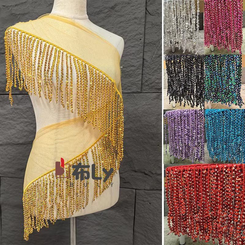 Beaded Trim Fringe - Бахрома с бисером и пайетками 15