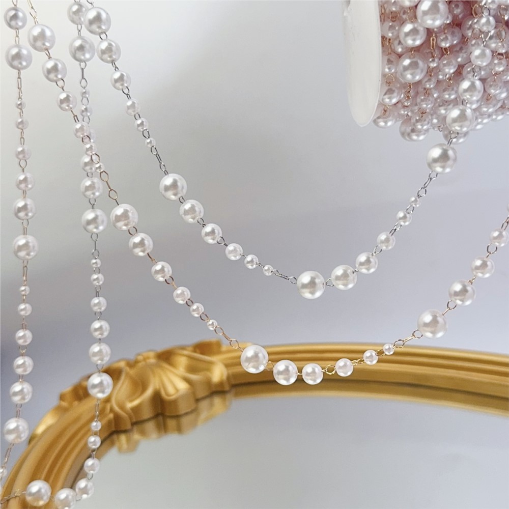 1 метр 3-8 мм бисер из искусст – обзор и цена Pearl Trim Chain