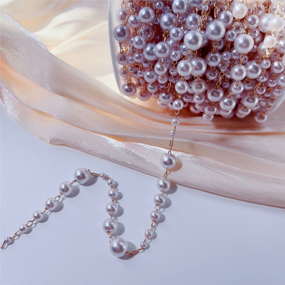 1 метр 3-8 мм бисер из искусст – обзор и цена Pearl Trim Chain