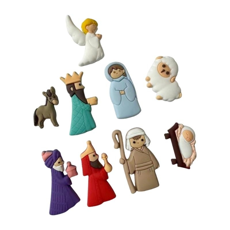 G6KF 9pcs/Set Rativate Scene P – обзор и цена Christmas Craft Embellishment