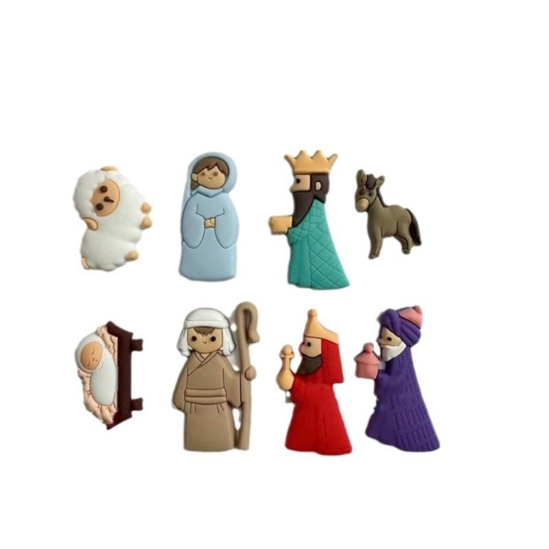 G6KF 9pcs/Set Rativate Scene P – обзор и цена Christmas Craft Embellishment