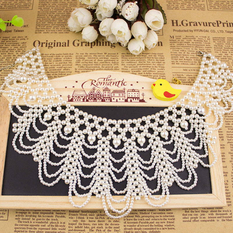 Новое колье с жемчужными бусин – обзор и цена Beaded Trim Fringe