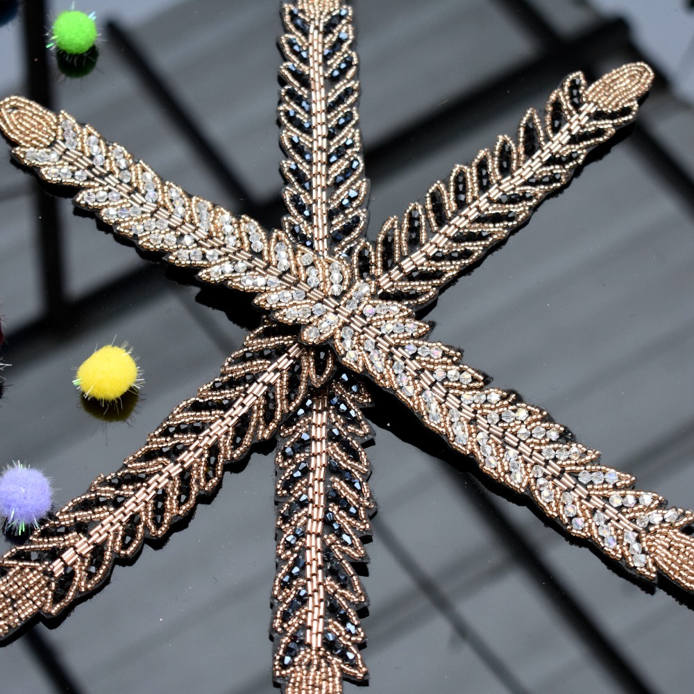 Длинные листья лист ручные Апп – обзор и цена Beaded Trim Fringe