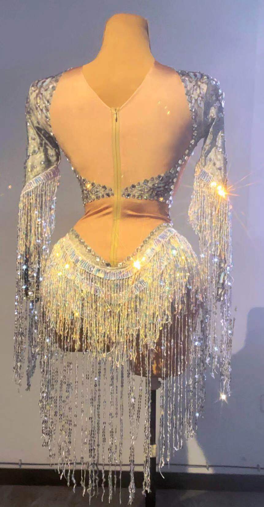Женское блестящее серебристое  – обзор и цена Rhinestone Banding Trim