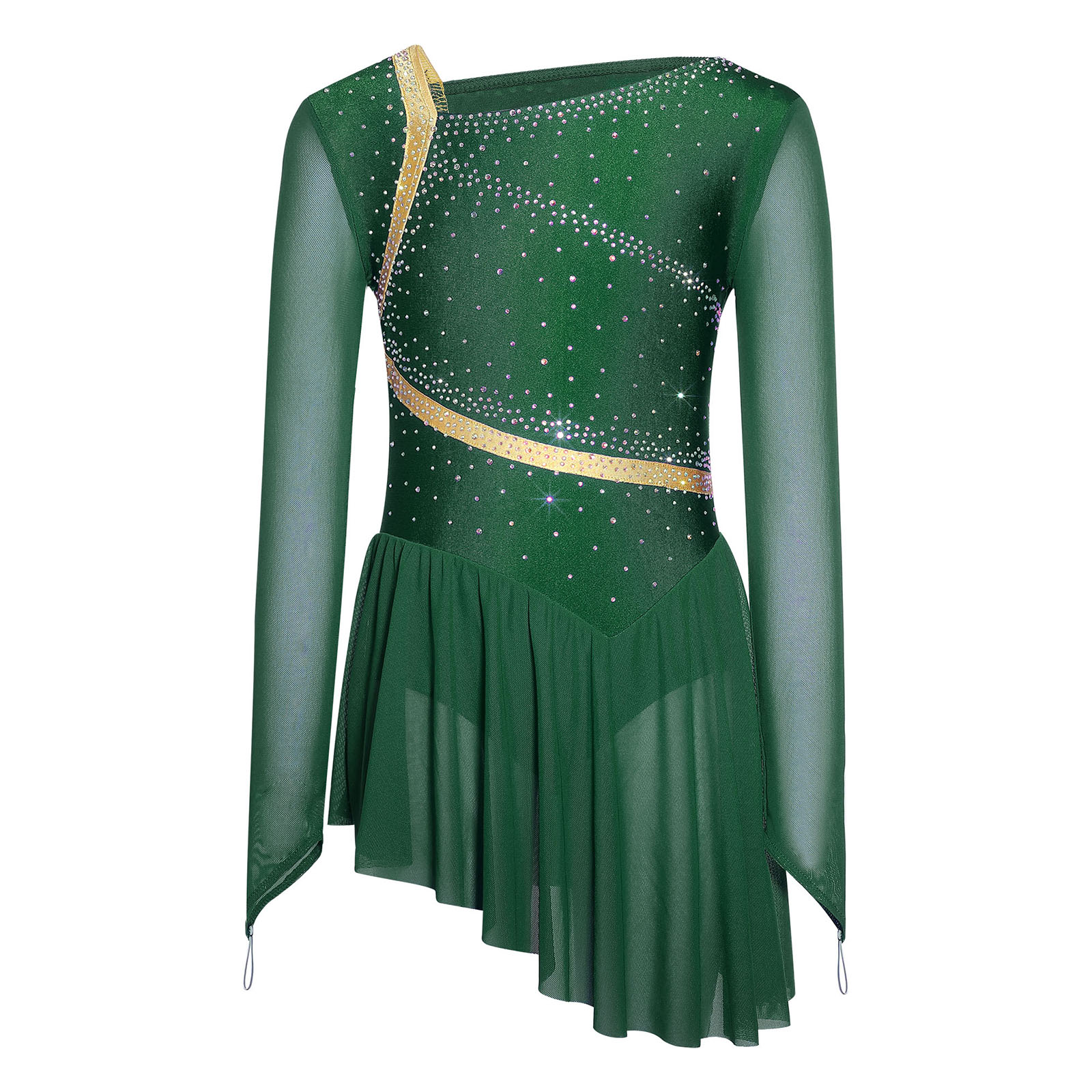 Детское платье для фигурного к – обзор и цена Rhinestone Banding Trim