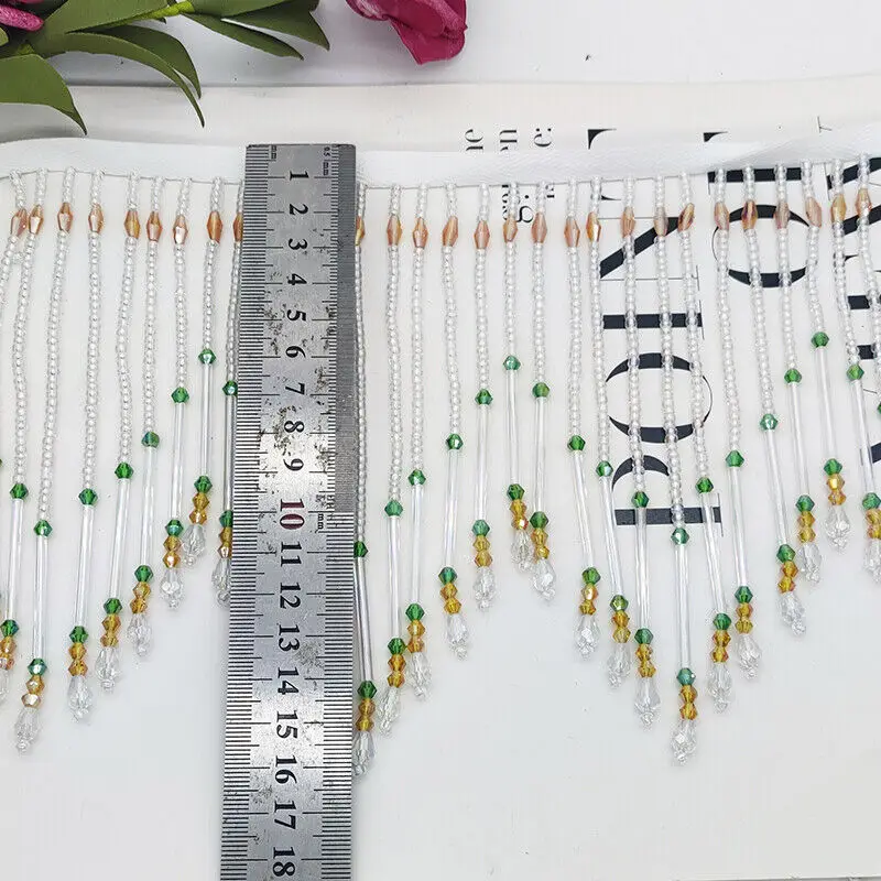 Стеклянная трубка с бахромой и – обзор и цена Beaded Trim Fringe