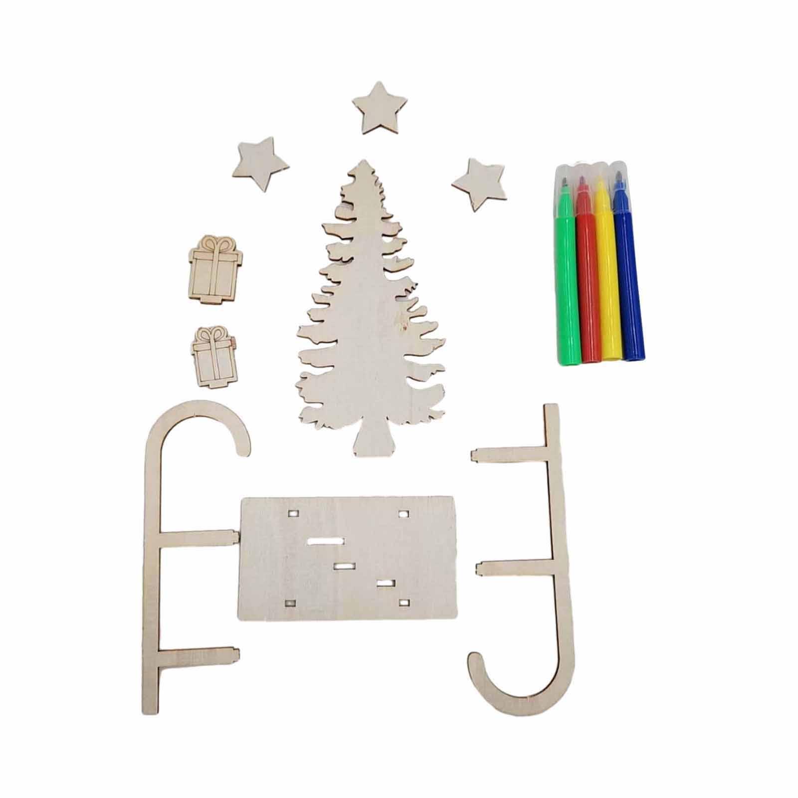 3 шт. деревянных санок для сам – обзор и цена Christmas Craft Embellishment